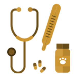 跟貓旅館配合的健康檢查服務標誌