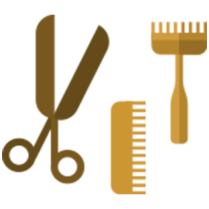 專業貓咪美容服務的標誌